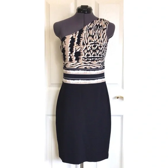 BCBGMaxAzria One Shoulder Dress - Picture 2 of 16